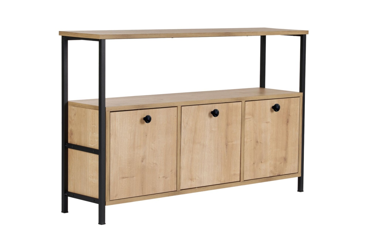 Bufet inferior maro/negru 120 cm Solace Nordure