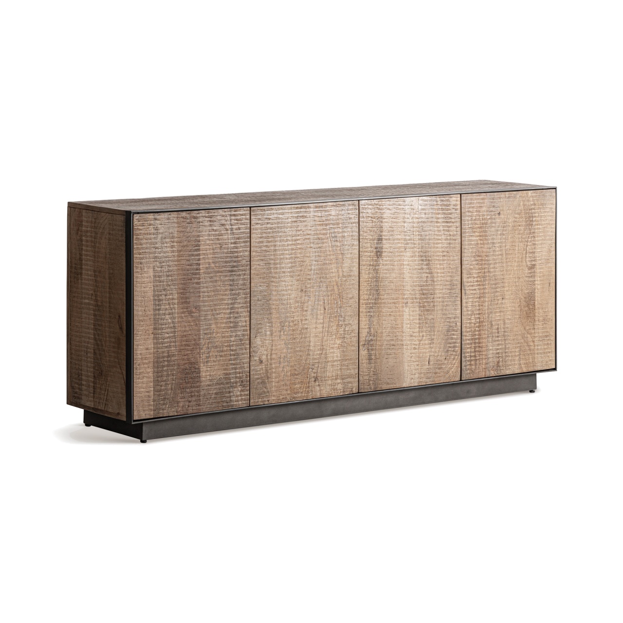 dining chairs Bufet inferior maro/negru din lemn 200 cm Krefeld Vical Home