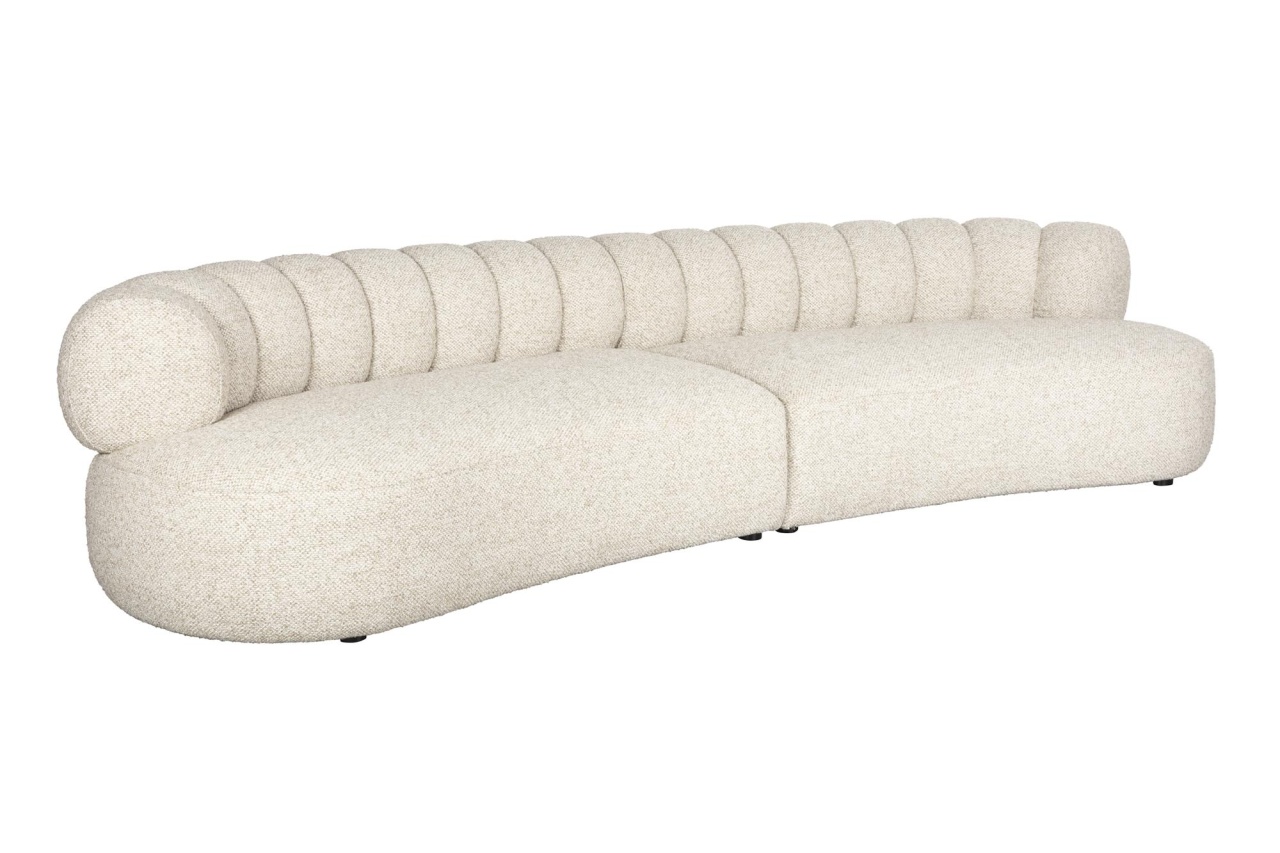 Sofas Canapea bej din textil pentru 4.5 persoane Duvane Dutchbone