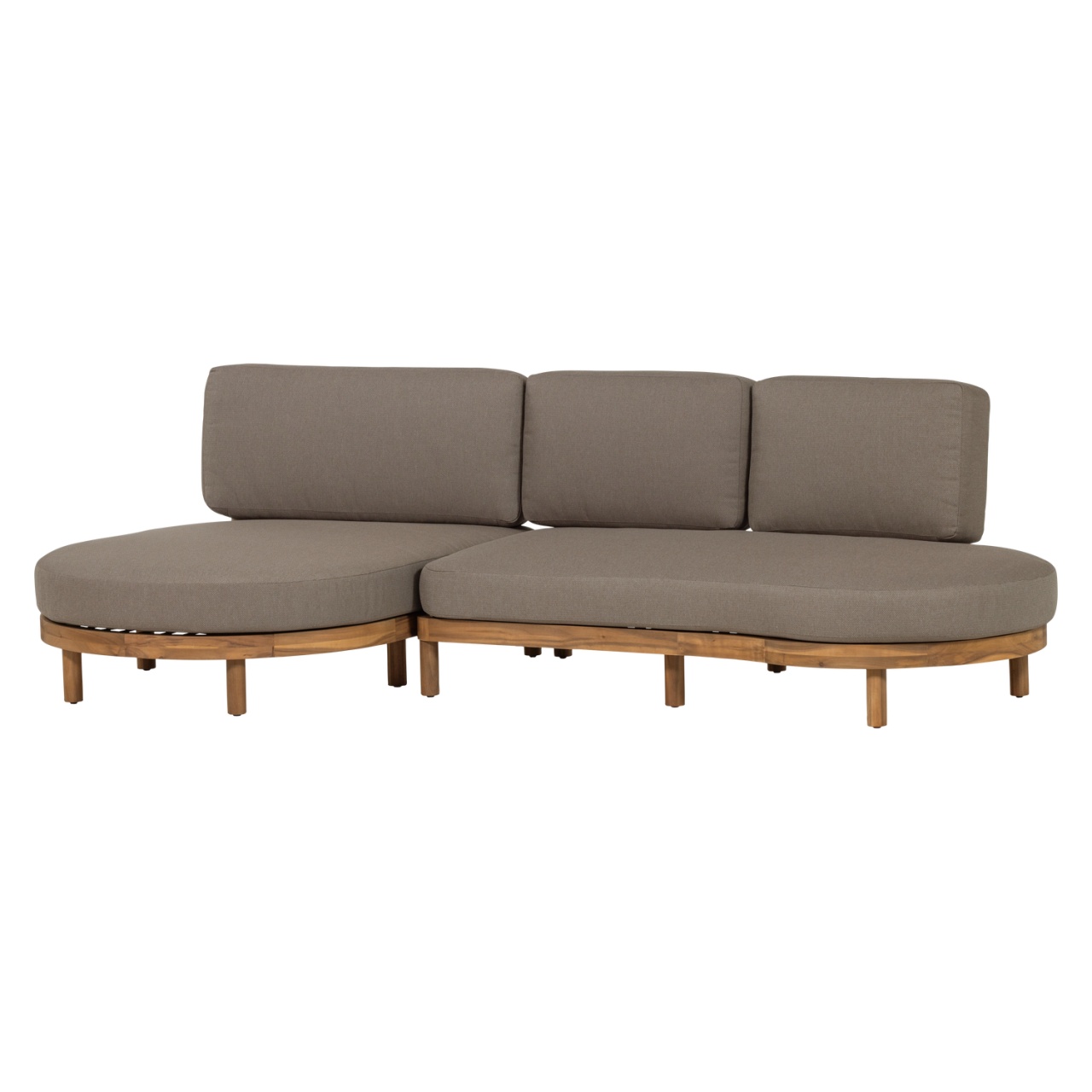 Outdoor Furniture Canapea exterior bej nisipiu din textil pentru 3 persoane Zinto Left Woood
