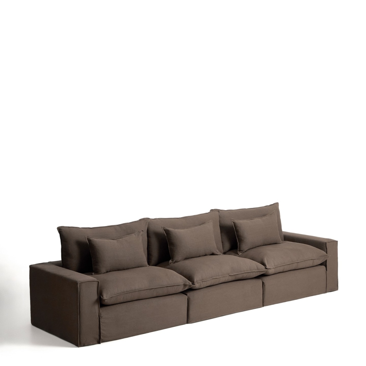 Sofas Canapea modulara grej din textil pentru 5 persoane Anarela Kave Home