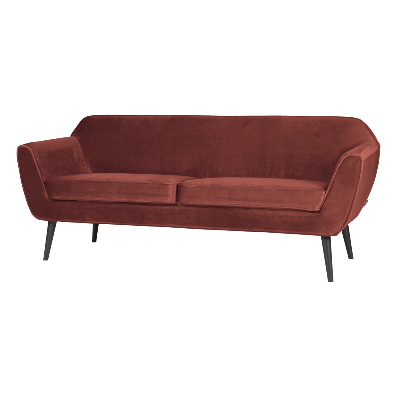 Sofas Canapea rosu burgund din catifea 187 cm Rocco Woood