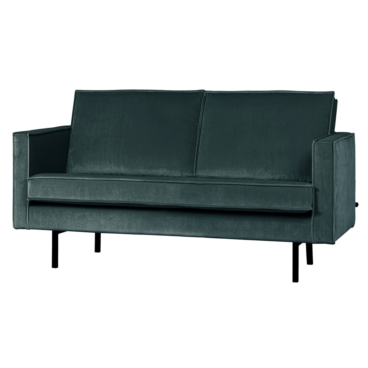 Sofas Canapea verde/albastra din catifea pentru 2 persoane Rodeo Woood