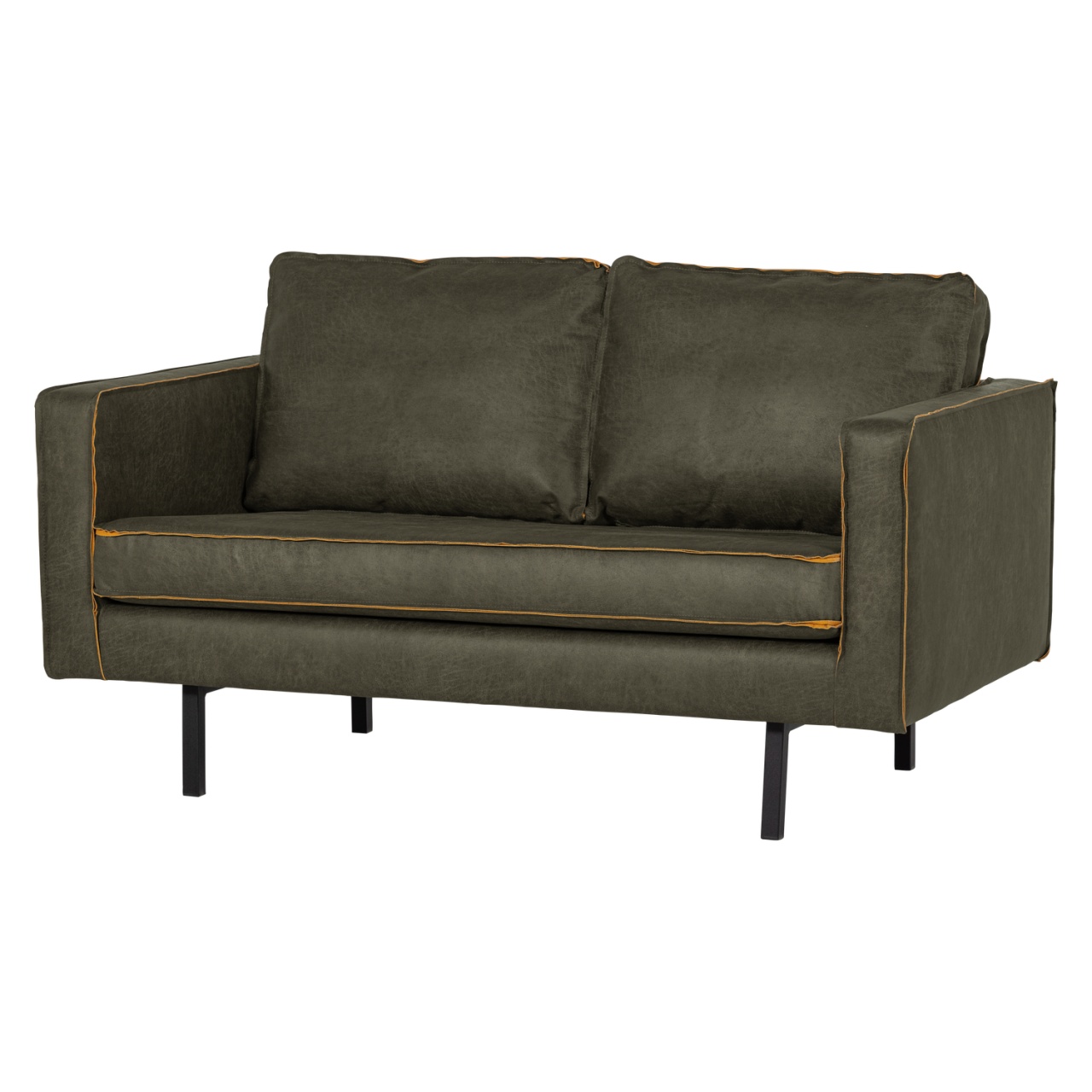 Sofas Canapea verde army din piele pentru 2 persoane Rodeo Woood