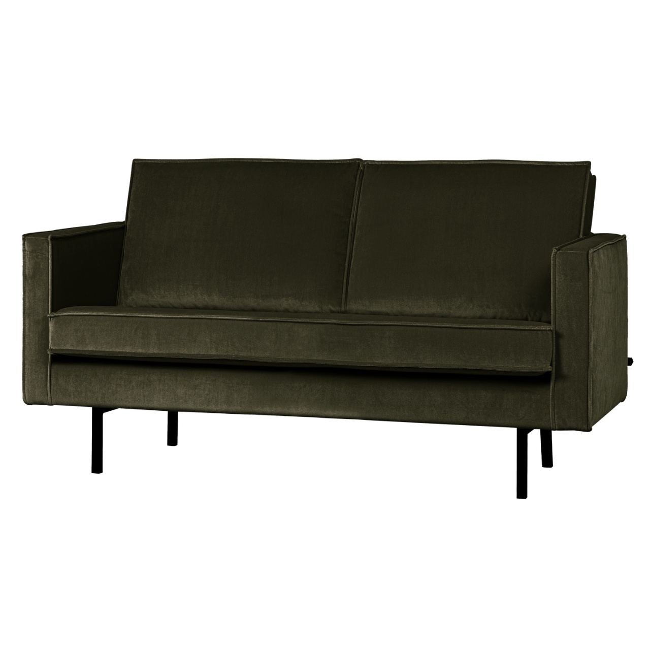 Sofas Canapea verde inchis din catifea pentru 2 persoane Rodeo Woood