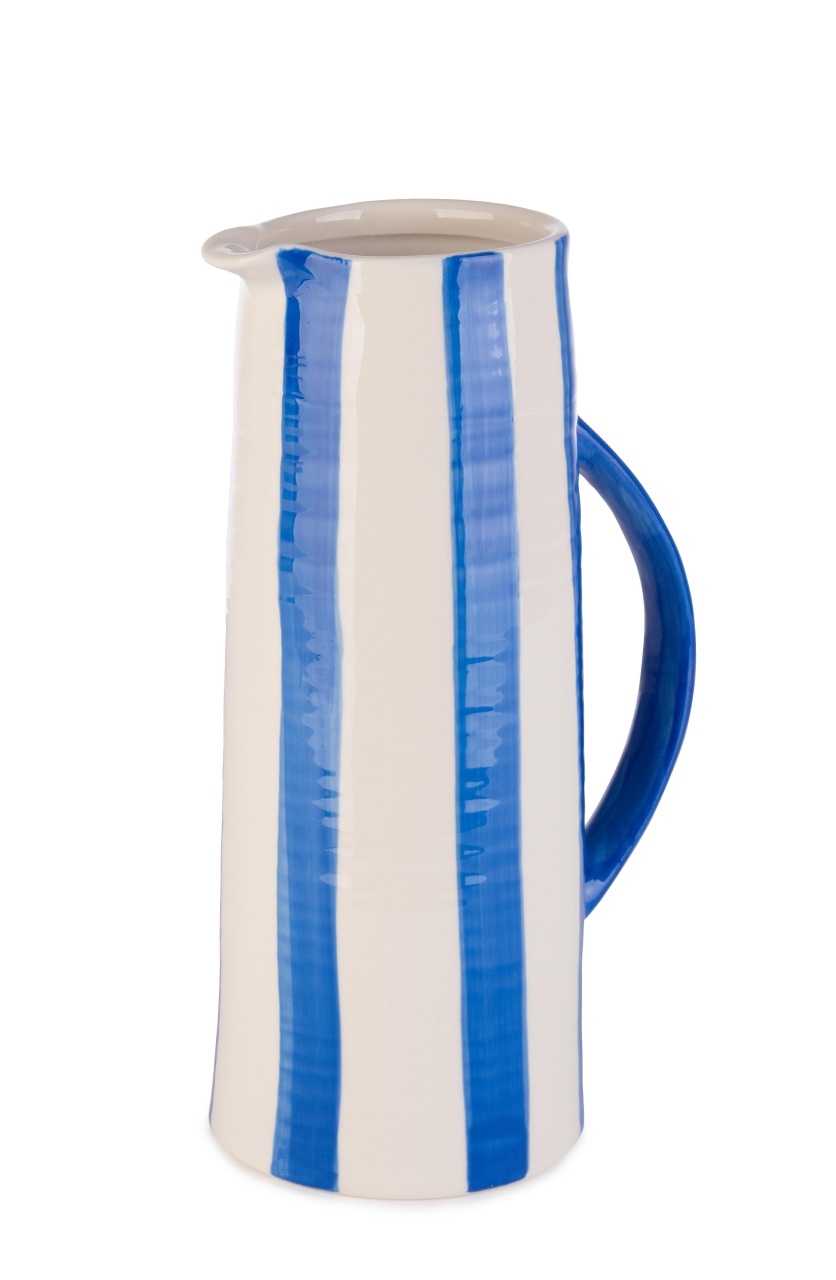 Serveware Carafa alba/albastra din ceramica 16x28 cm Joly Bizzotto
