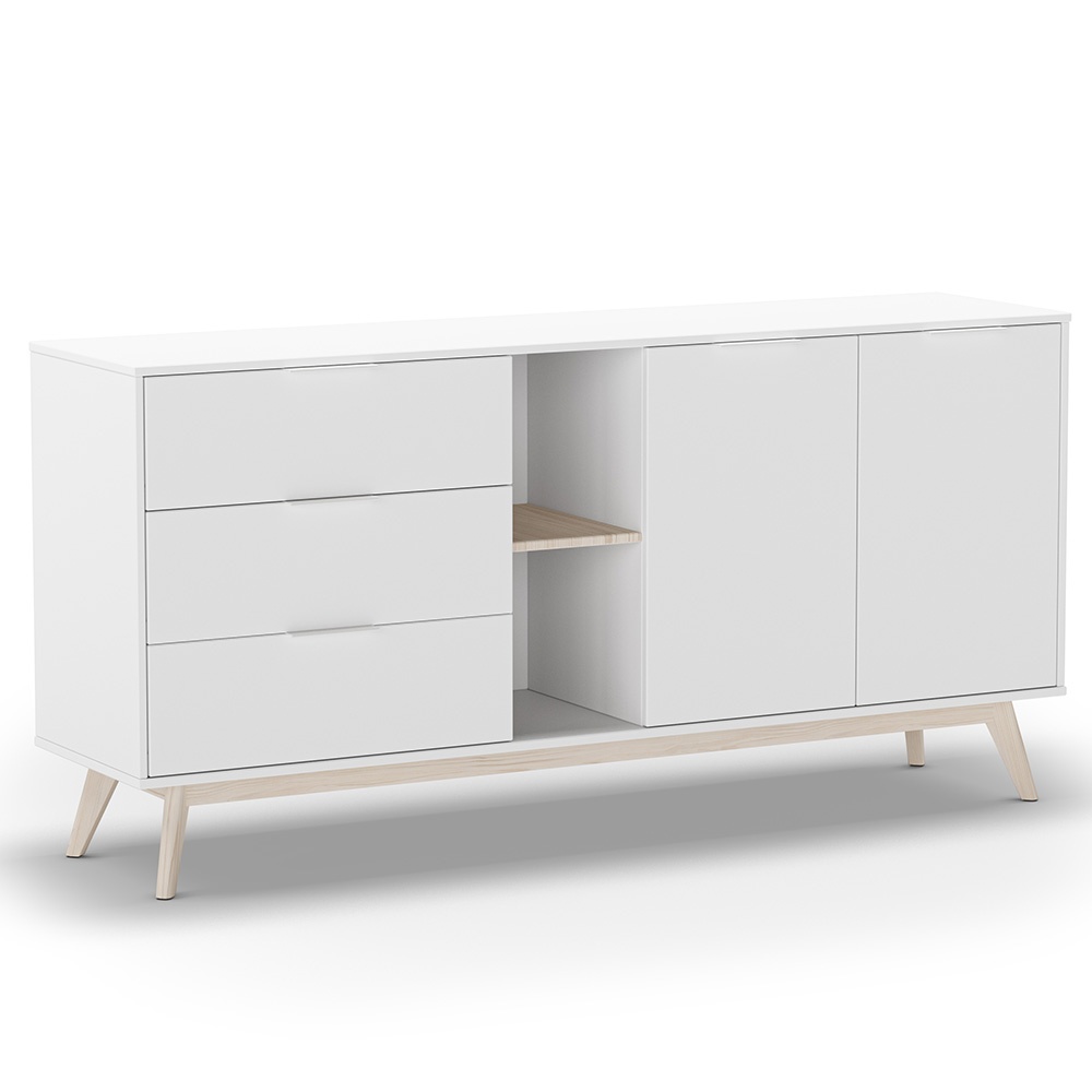 Buffets & Sideboards Comoda alba din lemn 165 cm Campus Quiet Object