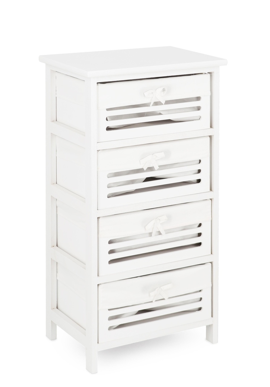 Dressers Comoda alba din lemn 40 cm Leny Medium Bizzotto