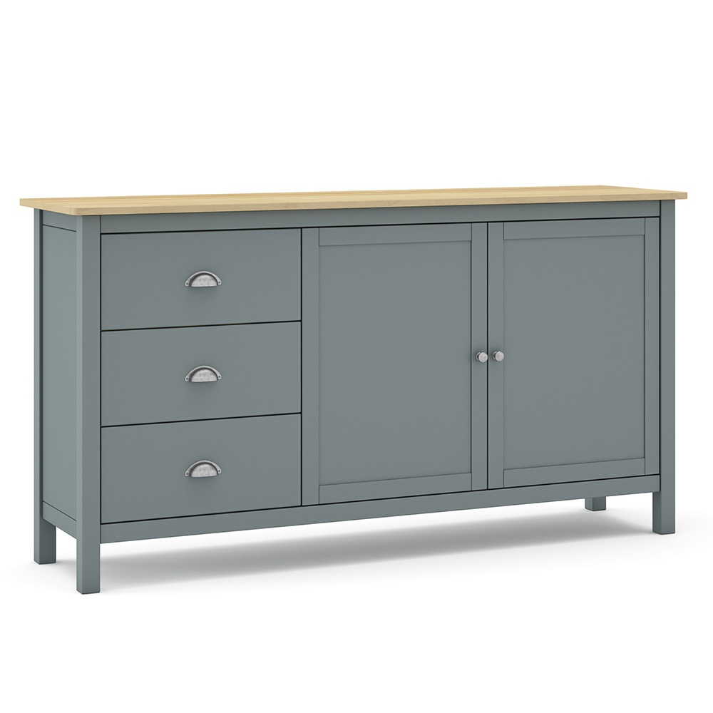 Furniture Comoda maro/verde khaki din lemn 150 cm Misti The Home Collection