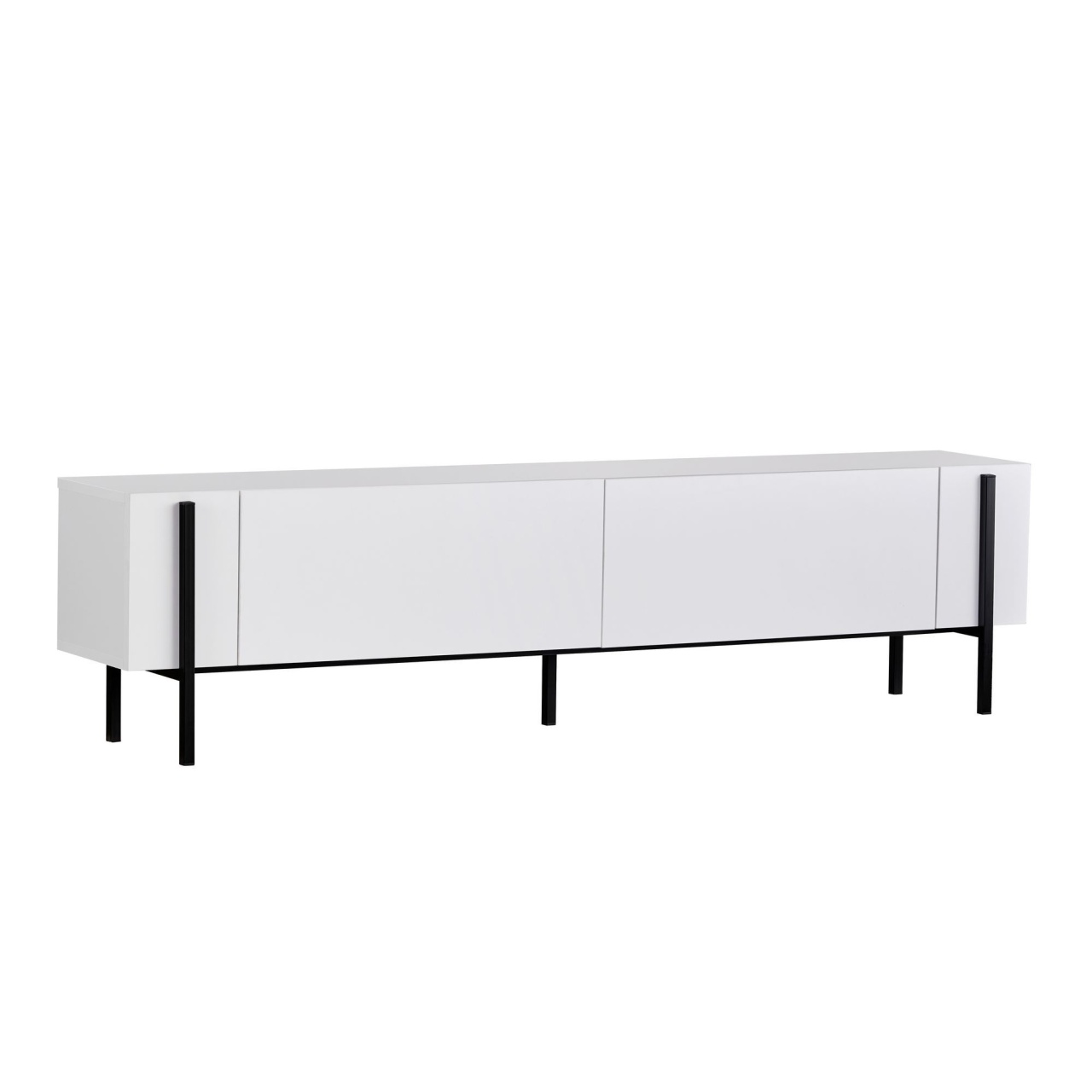 Entertainment Centers & TV Stands Comoda TV alba/neagra 180 cm Nexus Nordure