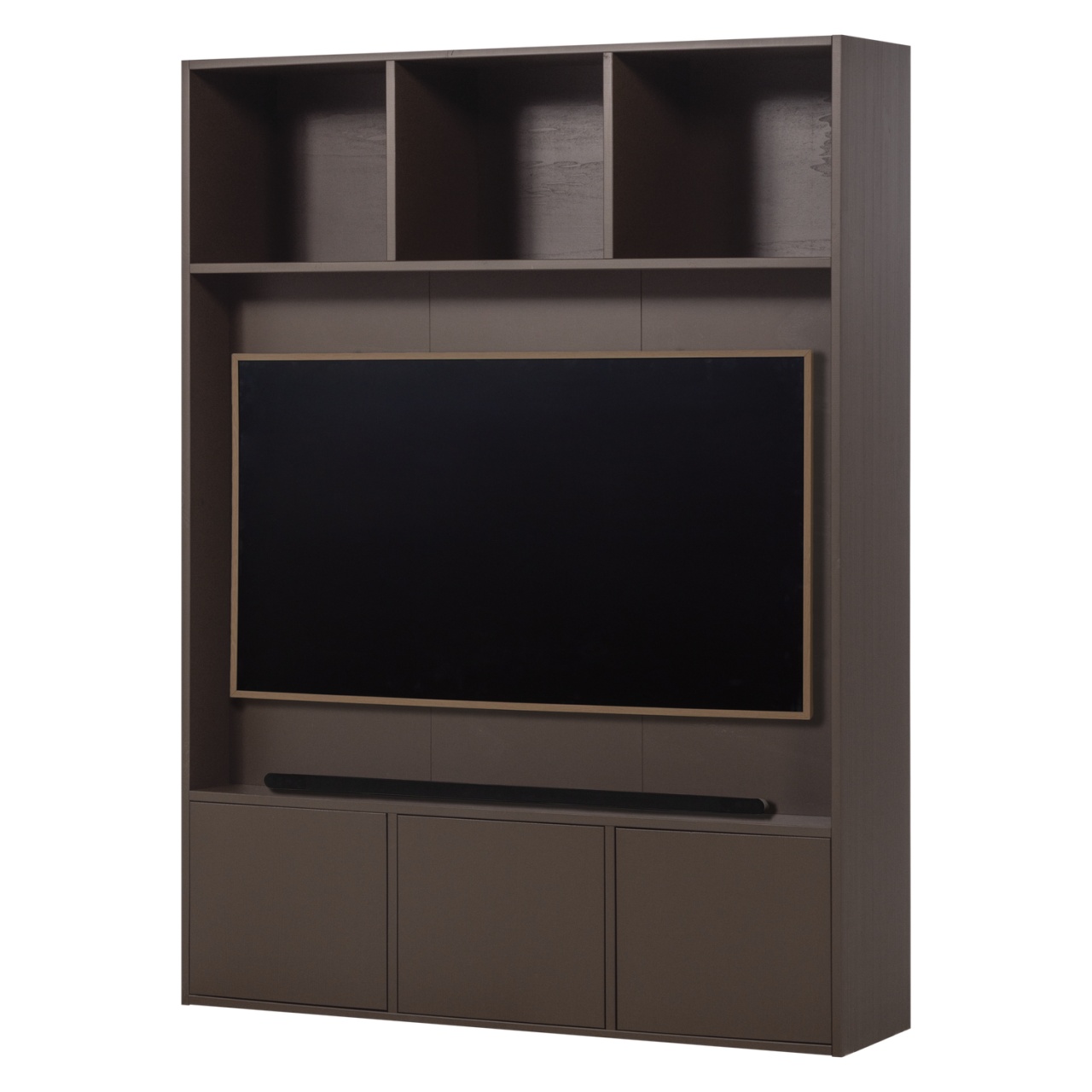 Entertainment Centers & TV Stands Comoda TV maro din lemn 160 cm Meggy Woood
