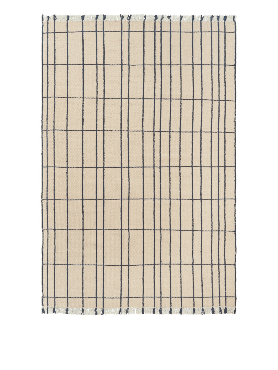 covor living 300/400 Covor bej/indigo din fibre naturale 200x300 cm Sen Ferm Living