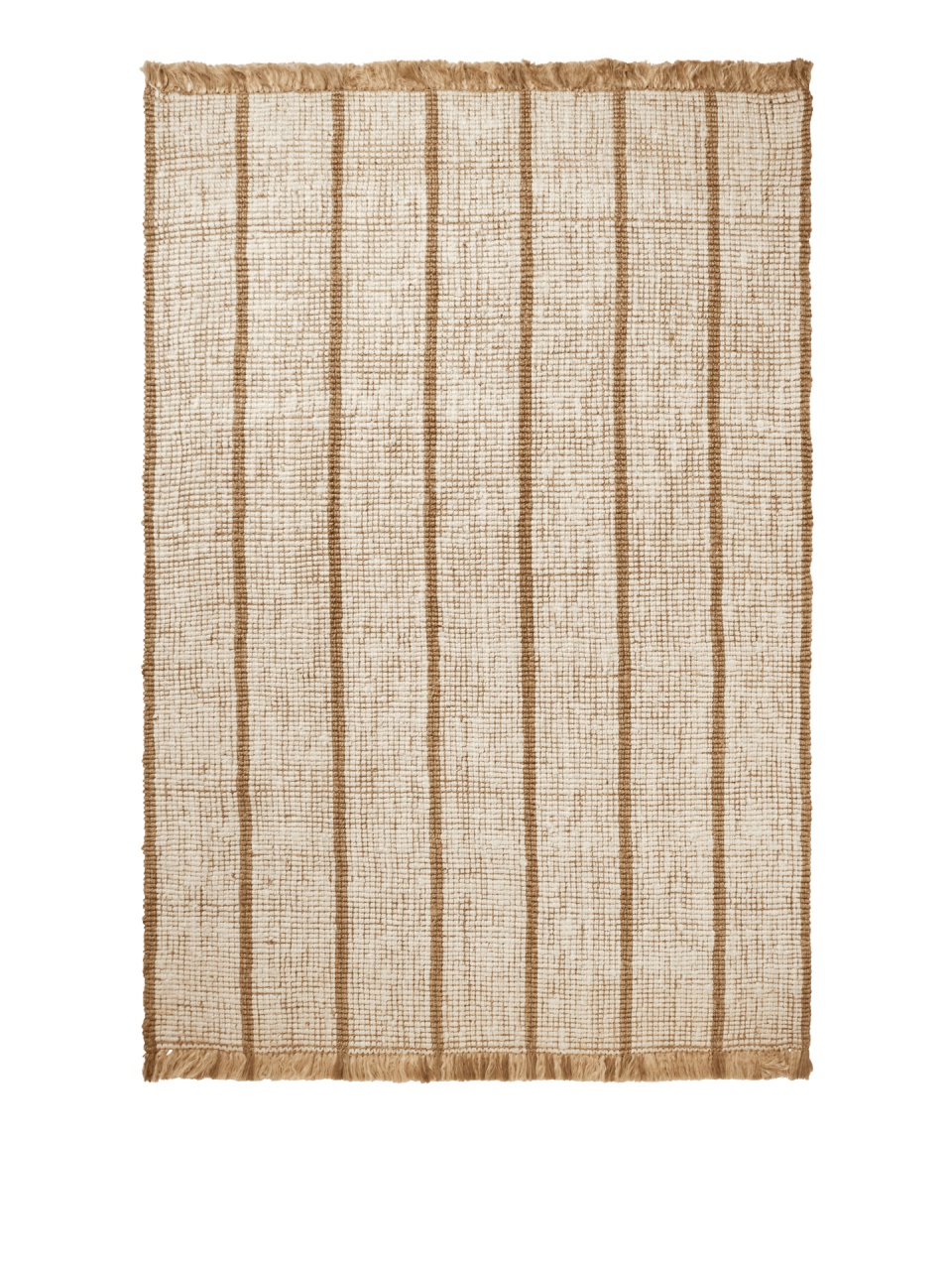 covor living 300/400 Covor maro/alb antic din fibre naturale 200x300 cm Athens Ferm Living