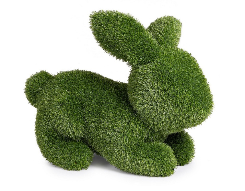 Lawn Ornaments & Garden Sculptures Decoratiune verde din fibre sintetice 54 cm Rabbit Bizzotto