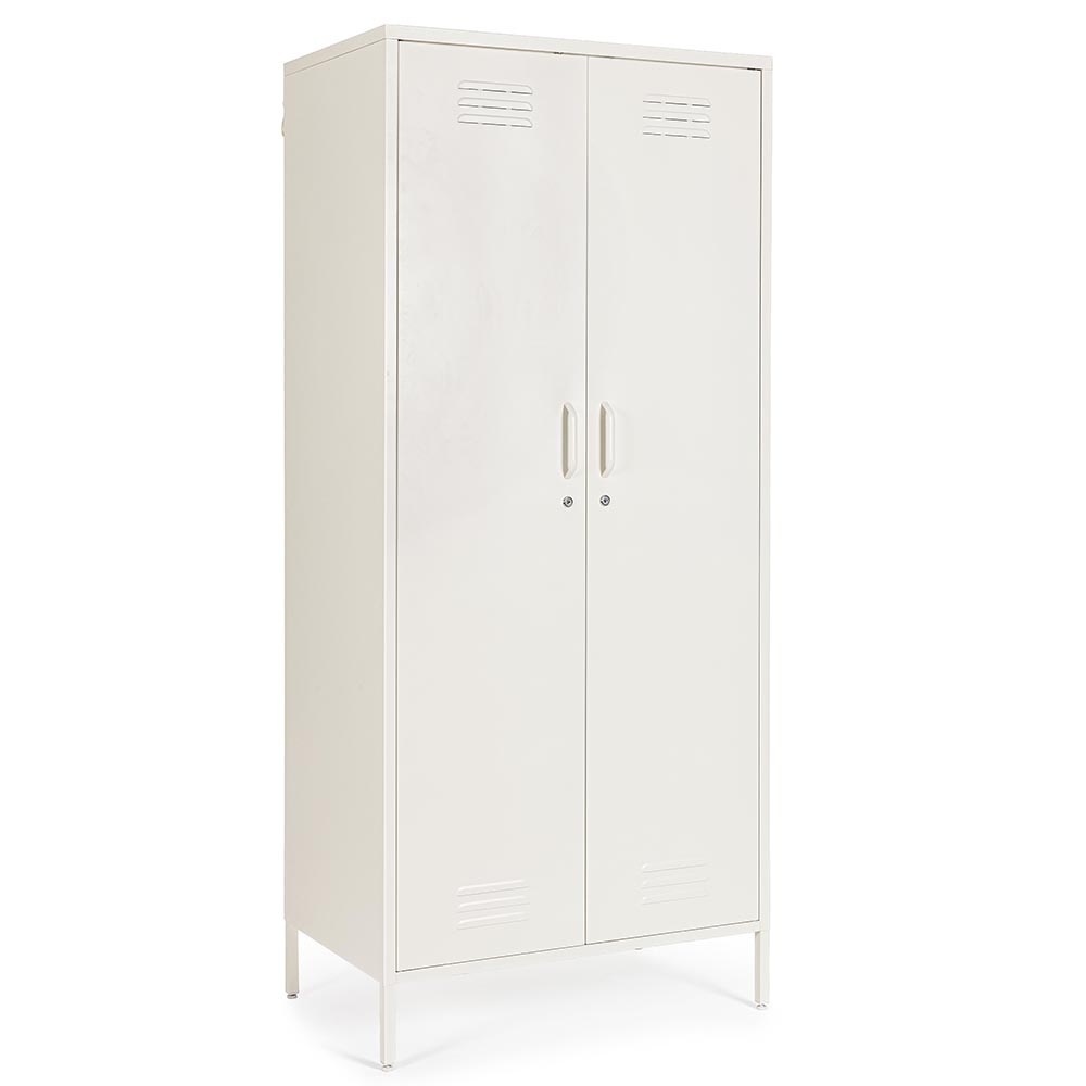 Furniture Dulap alb din metal 185 cm Cambridge 2Do Bizzotto