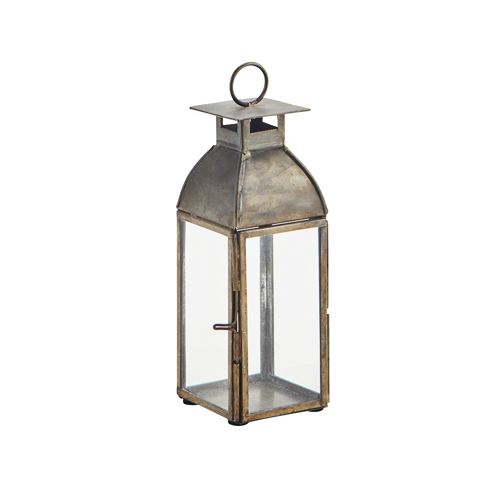 Candle Holders Felinar maro alama antichizat din metal 15 cm Sunny Madam Stoltz