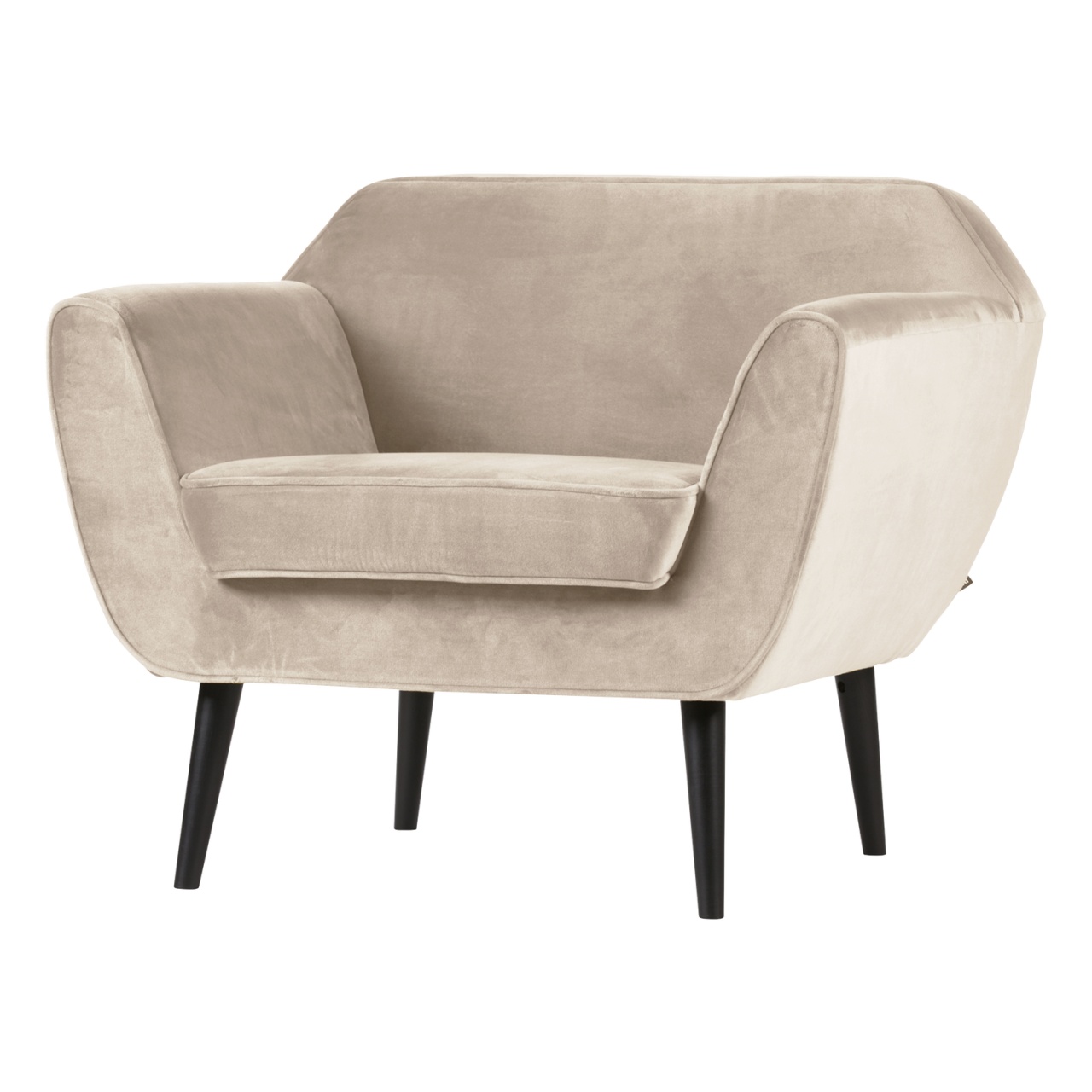 Chairs Fotoliu alb antic din catifea Rocco Woood