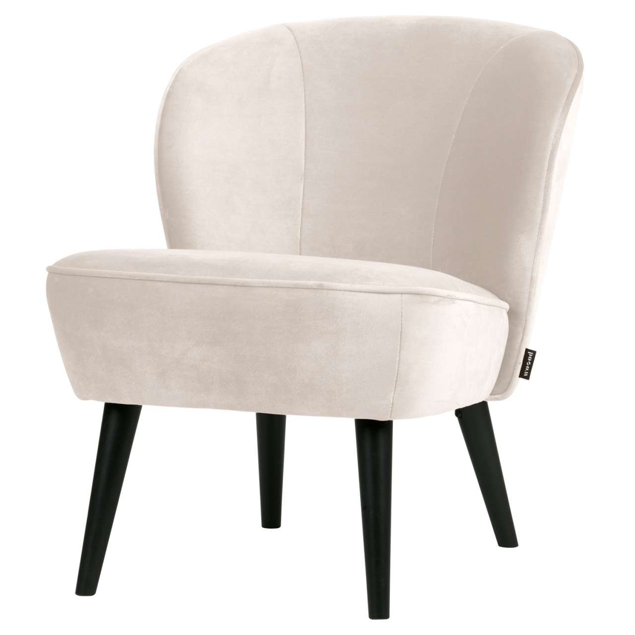 Chairs Fotoliu alb antic din catifea Sara Woood