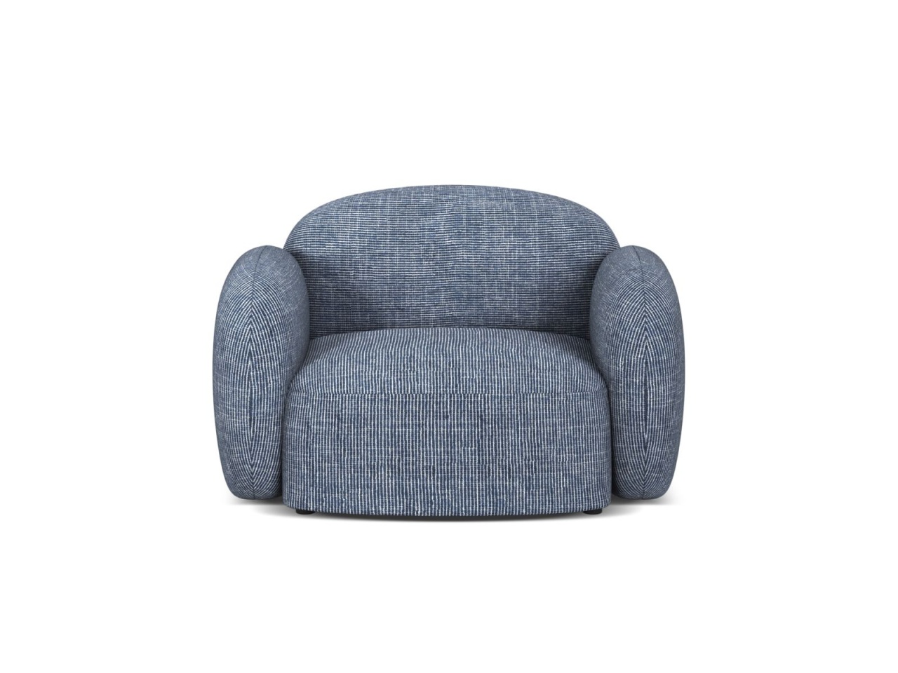 fotoliu Fotoliu albastru din textil Blair Baltimore Micadoni