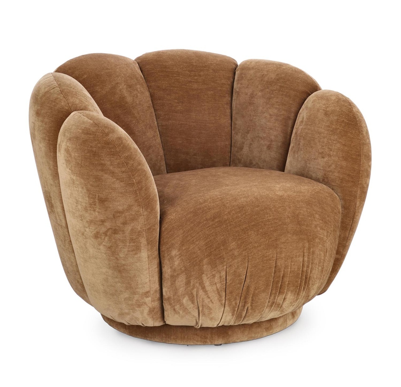 fotoliu wingback Fotoliu maro din textil Tulip Bizzotto