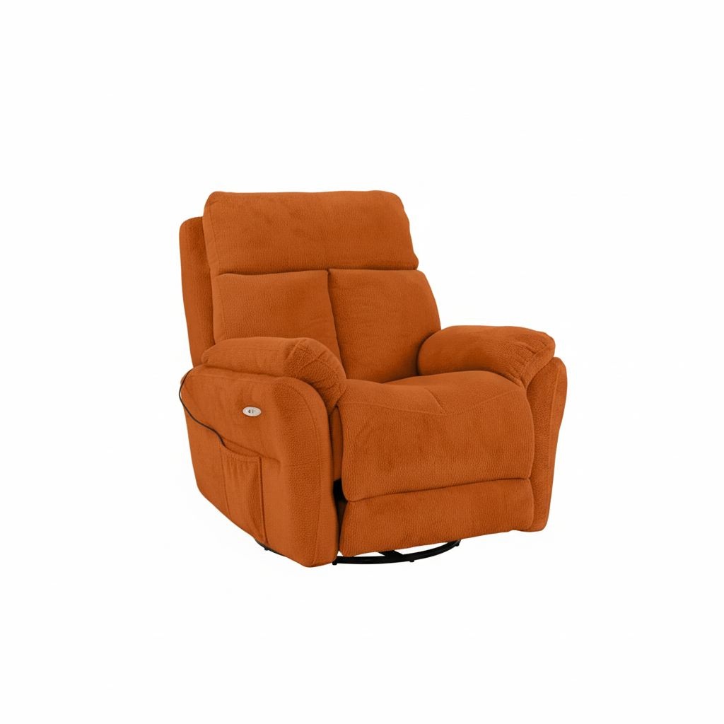 Chairs Fotoliu recliner maro caramiziu din textil Comfera Electric The Home Collection