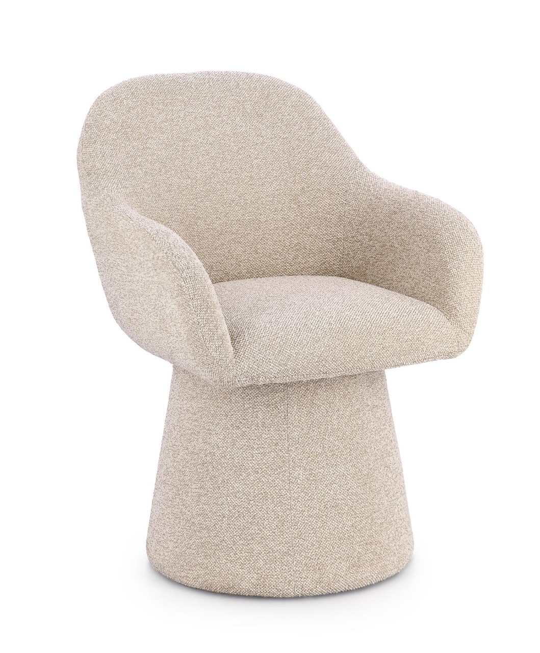 Chairs Fotoliu rotativ bej din textil Antara Bizzotto