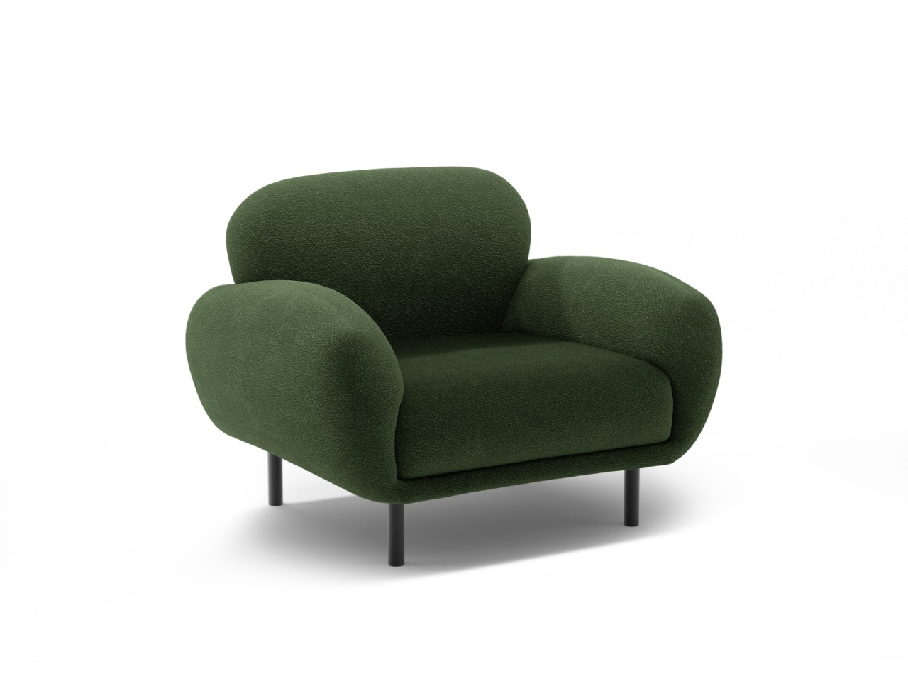 fotoliu Fotoliu verde din textil Poppy Boucle Micadoni