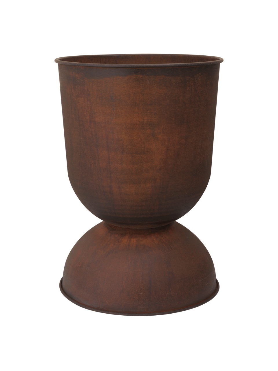 Pots & Planters Ghiveci maro din metal 50 cm Hourglass Ferm Living
