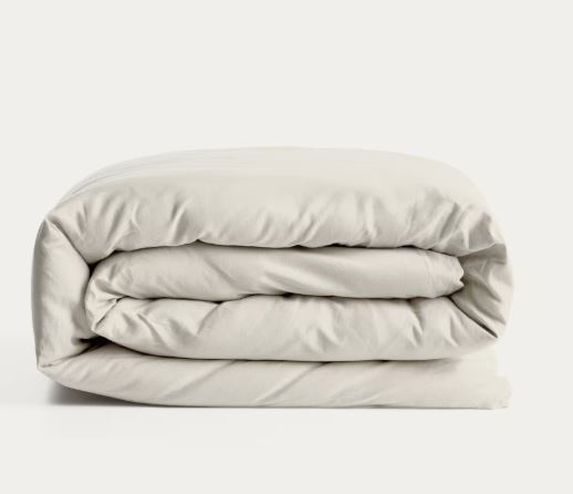 pilota subtire de vara Husa pilota alba din bumbac 150x220 cm Sirale Kave Home