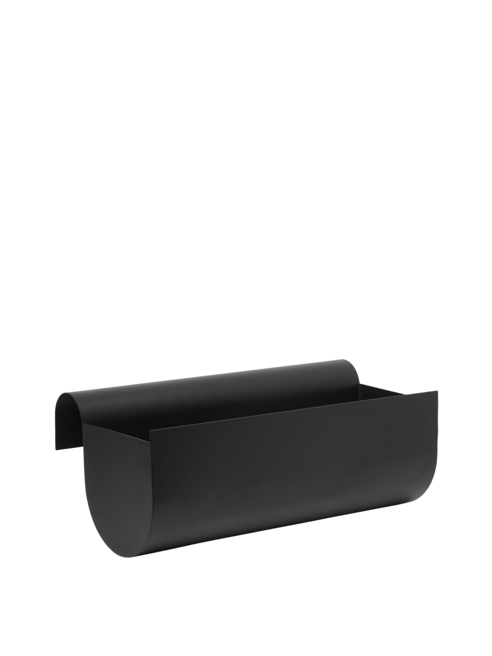 Pots & Planters Jardiniera pentru balcon neagra din metal 25x45 cm Uma Ferm Living