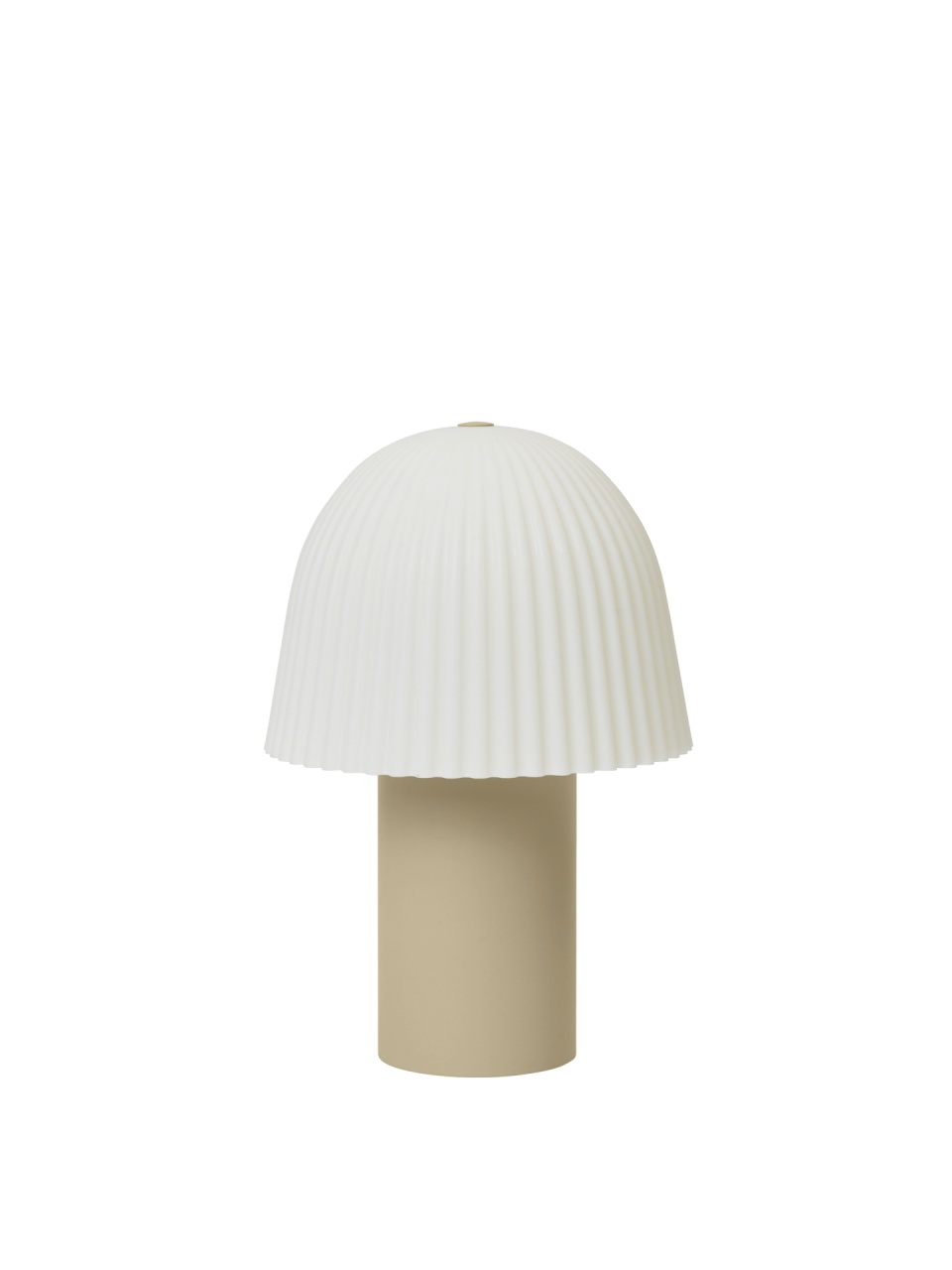 Lamps Lampa portabila pentru exterior alb/bej din metal 22 cm Frill Ferm Living
