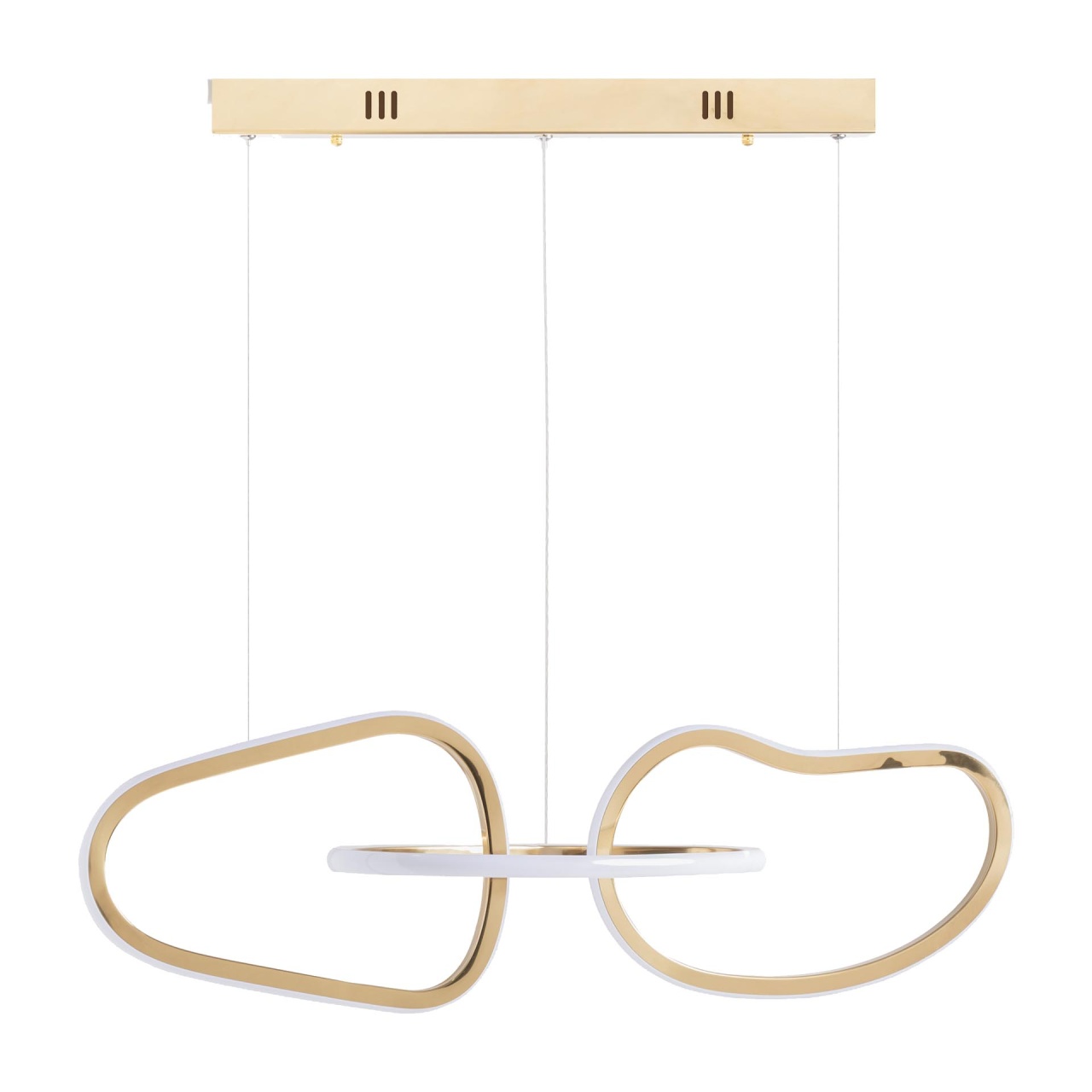 mobile dormitor Lustra aurie/alba din metal cu 3 LED-uri Daria Vical Home