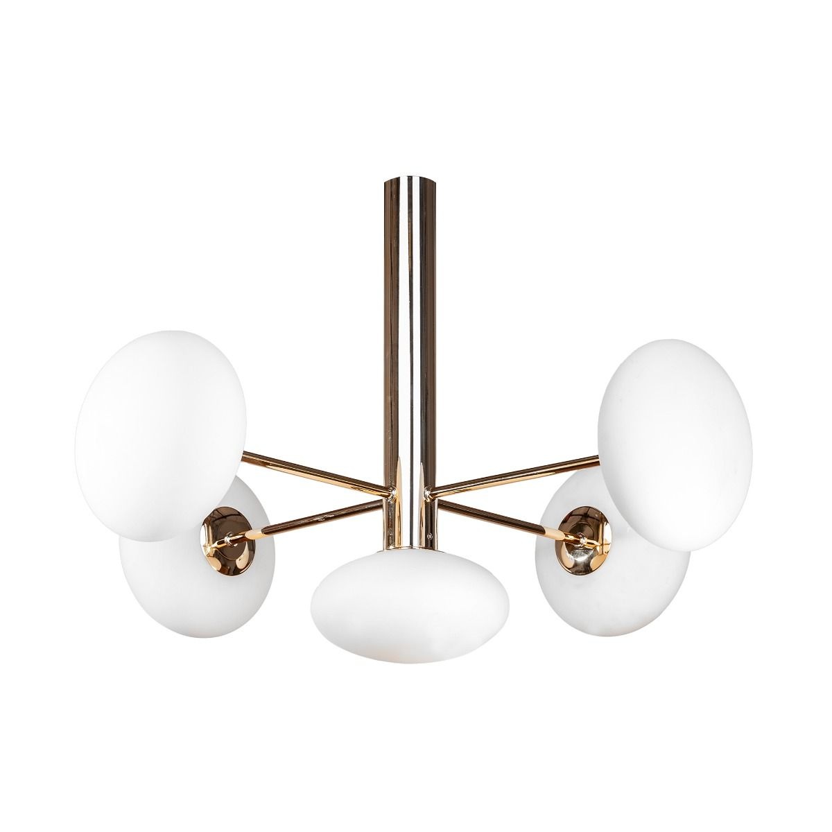 Lighting Fixtures Lustra aurie/alba din metal cu 5 becuri Omi Zuma Line