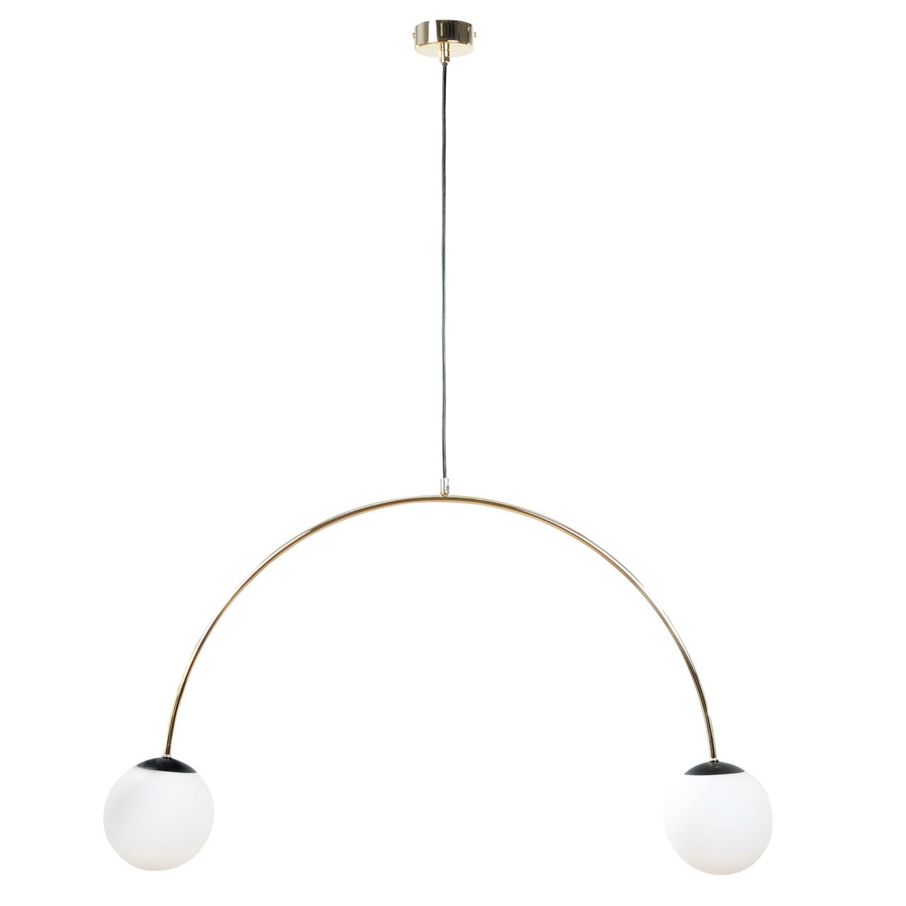 Lighting Fixtures Lustra aurie/neagra din metal cu 2 becuri Bow Zuma Line
