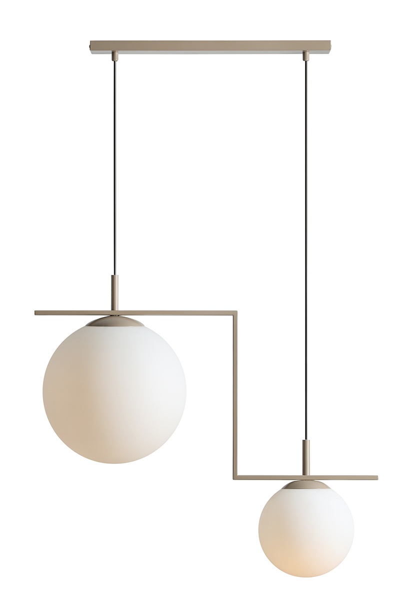 Quiet Object Lustra bej din metal cu 2 becuri Zac Quiet Object