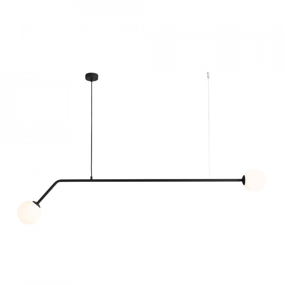 Quiet Object Lustra neagra/alba din metal cu 2 becuri Pure Quiet Object