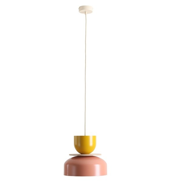 Quiet Object Lustra rosu corai/galben mustar din metal Uto Avy Quiet Object