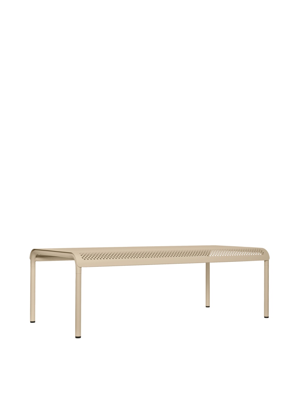 Furniture Masa de cafea exterior crem din metal 57x114 cm Dapple Ferm Living
