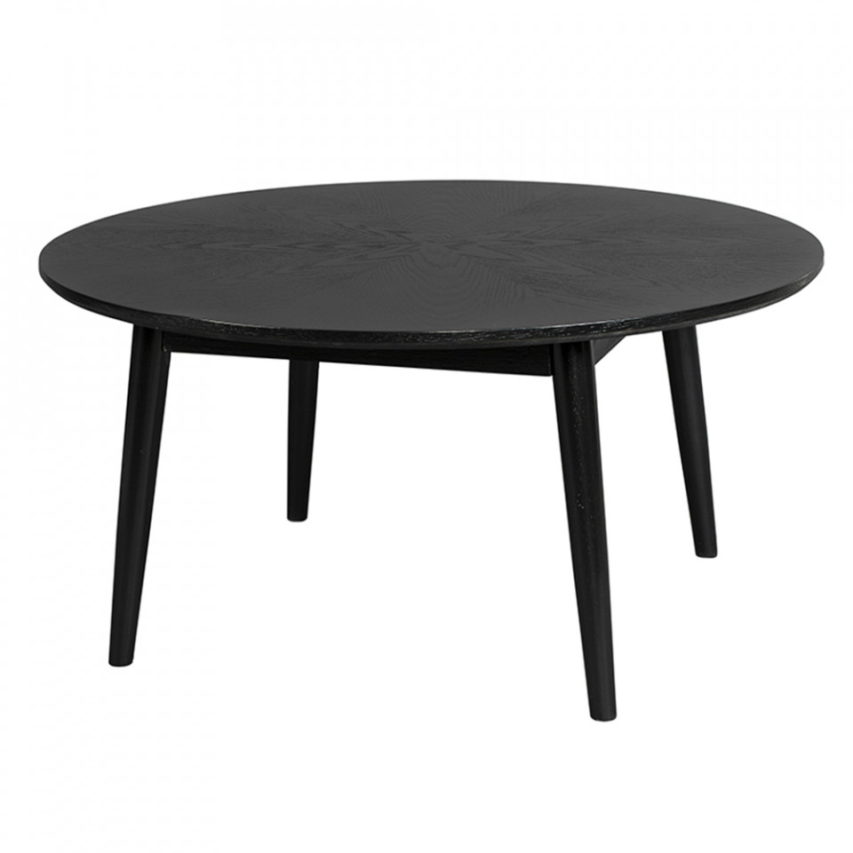Quiet Object Masa de cafea neagra din lemn 80 cm Fabio Quiet Object