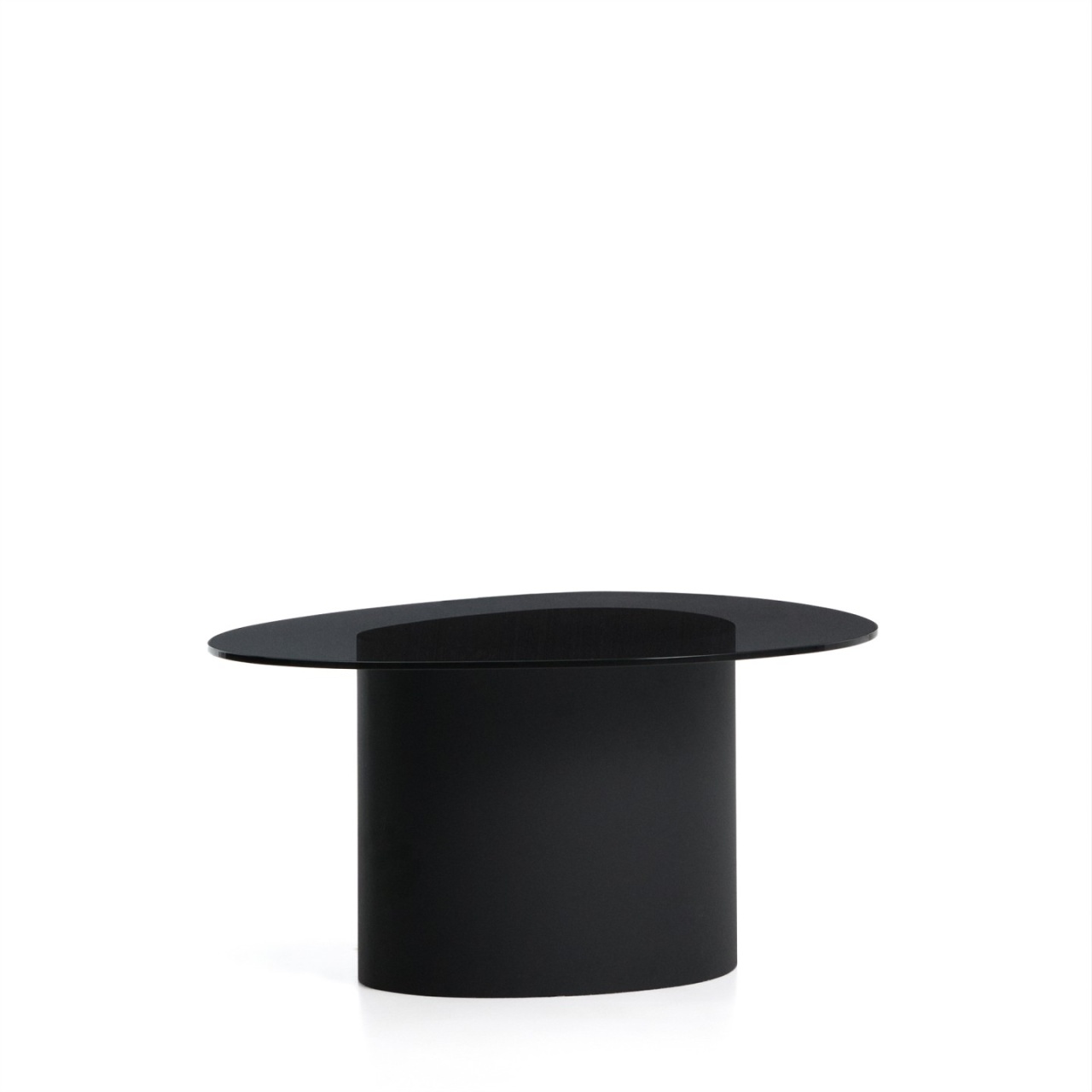 Accent Tables Masa de cafea neagra din metal 74x82 cm Olir Kave Home