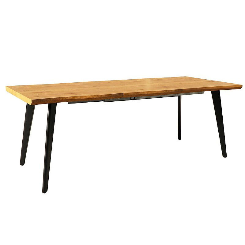 Kitchen & Dining Room Tables Masa dining extensibila maro inchis/neagra din metal 90x150(210) cm Fresno The Home Collection