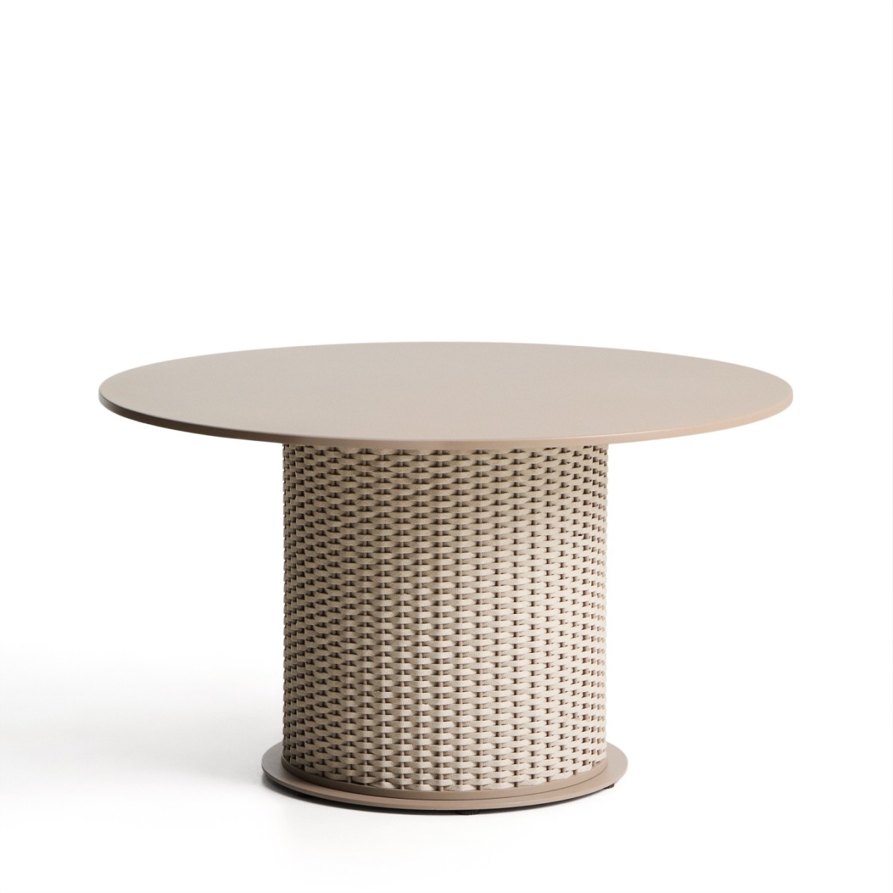 Outdoor Furniture Masa dining exterior grej din metal 135 cm Sedalis Kave Home