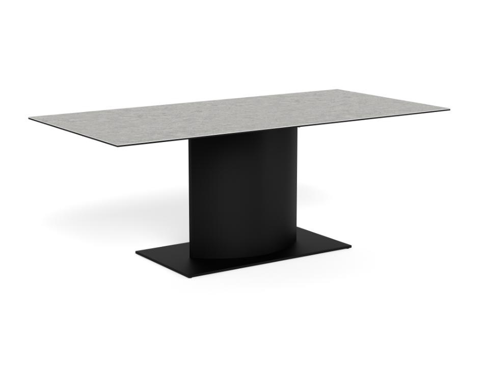 Kitchen & Dining Room Tables Masa dining gri/neagra din ceramica 100x200 cm Marbella Actona Company