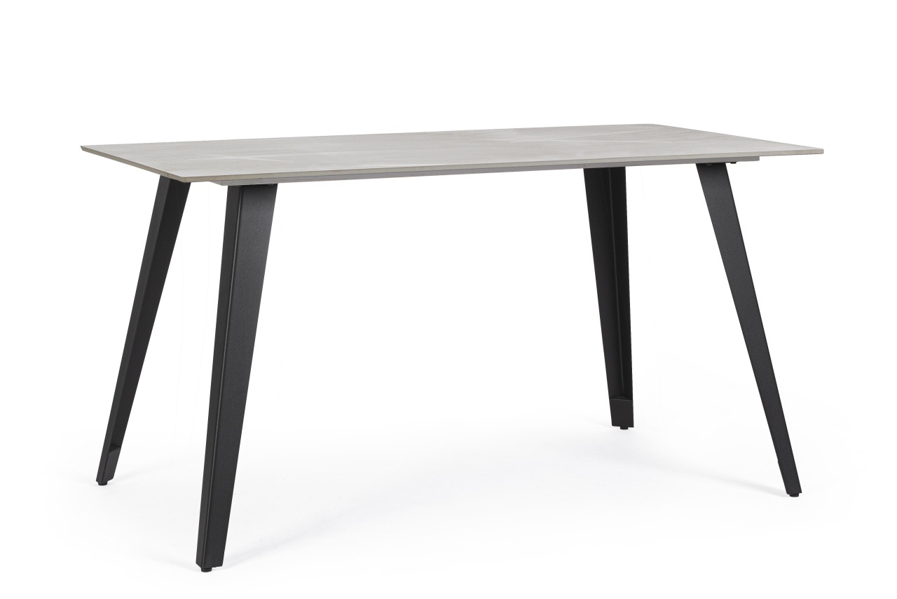 Kitchen & Dining Room Tables Masa dining gri/neagra din ceramica 80x140 cm Arjeta Bizzotto