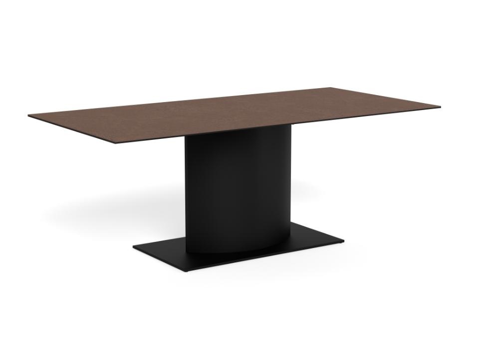 Kitchen & Dining Room Tables Masa dining maro/neagra din ceramica 100x200 cm Marbella Actona Company