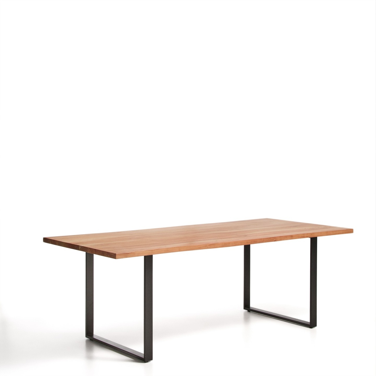 Tables Masa dining maro/neagra din lemn 100x220 cm Uxue Kave Home