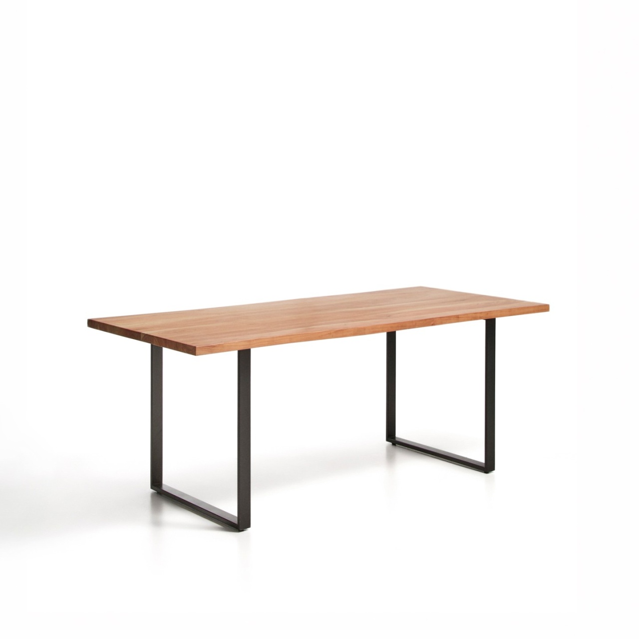 Tables Masa dining maro/neagra din lemn 90x180 cm Uxue Kave Home