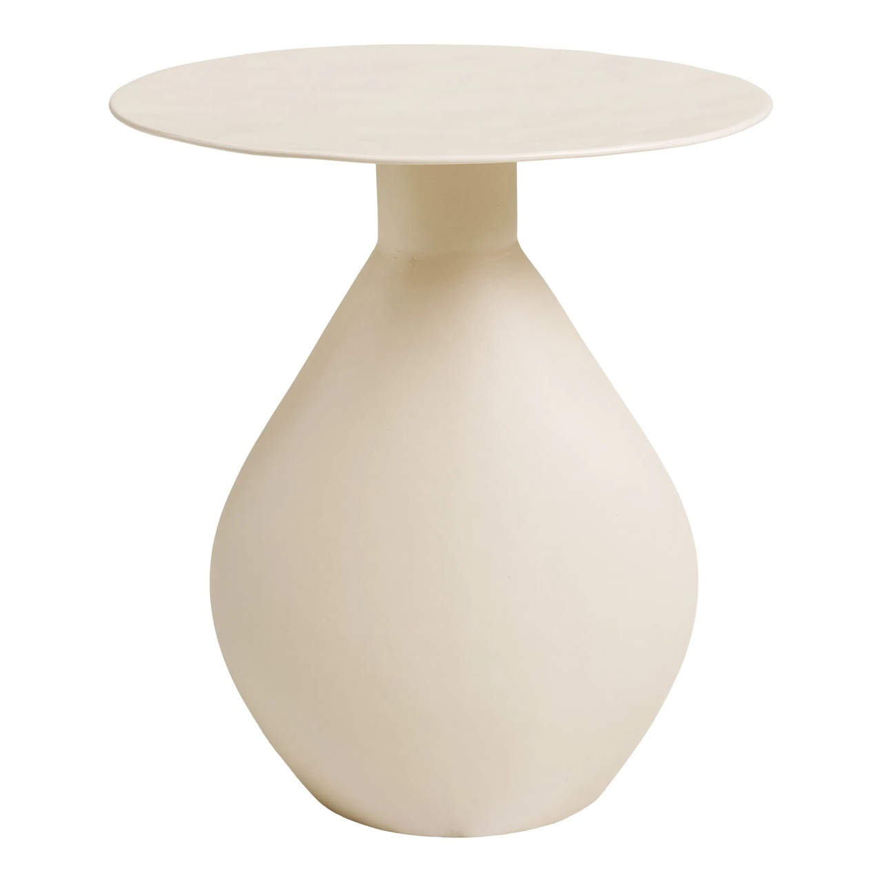Accent Tables Masa laterala alb antic din metal 36 cm Calais Art House Nordic