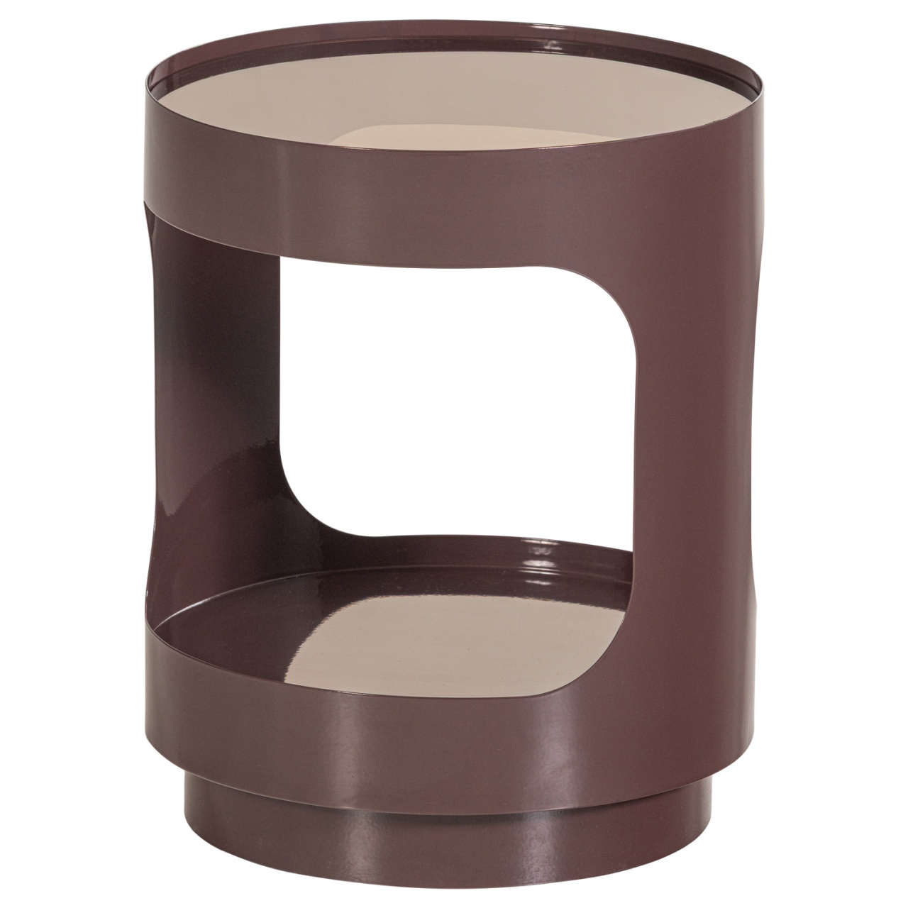 Accent Tables Masa laterala maro din metal 37 cm Sero Woood
