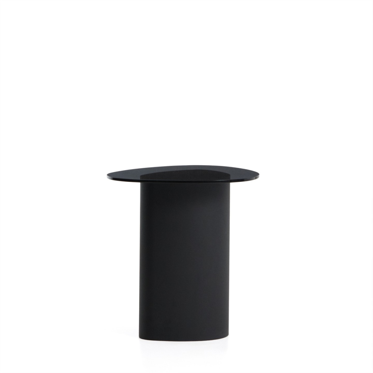 Accent Tables Masa laterala neagra din metal 47x48 cm Olir Kave Home